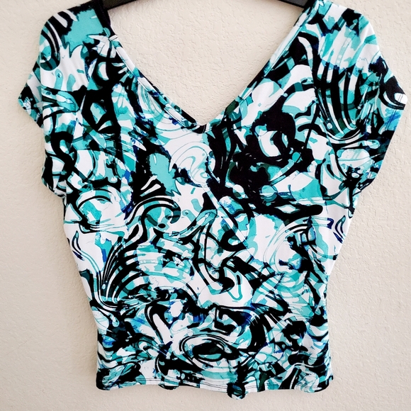 BEBE Rhinestone Logo Top - Picture 3 of 5